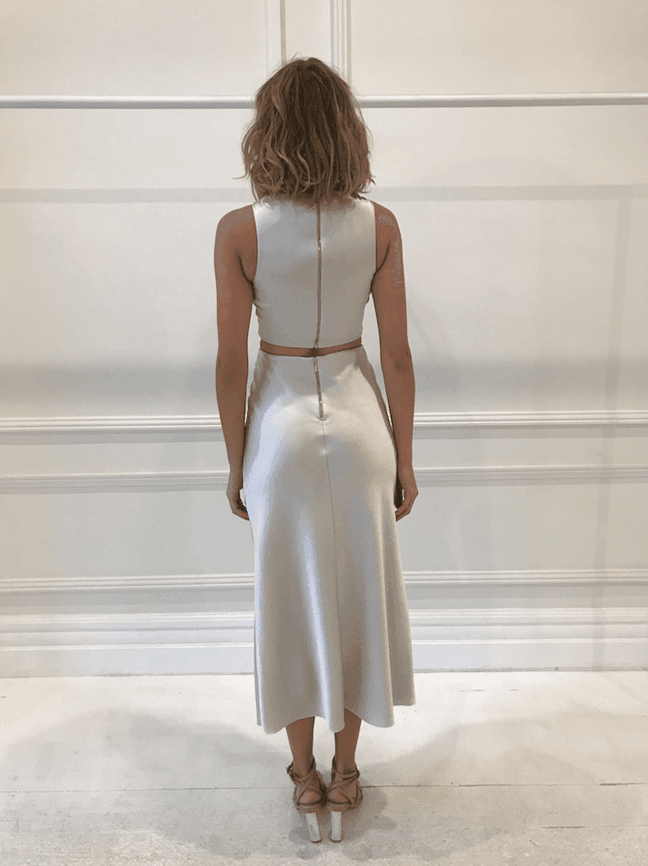Bec & Bridge Gabrielle Midi Champagne Dress Cream Size 8 photo 3