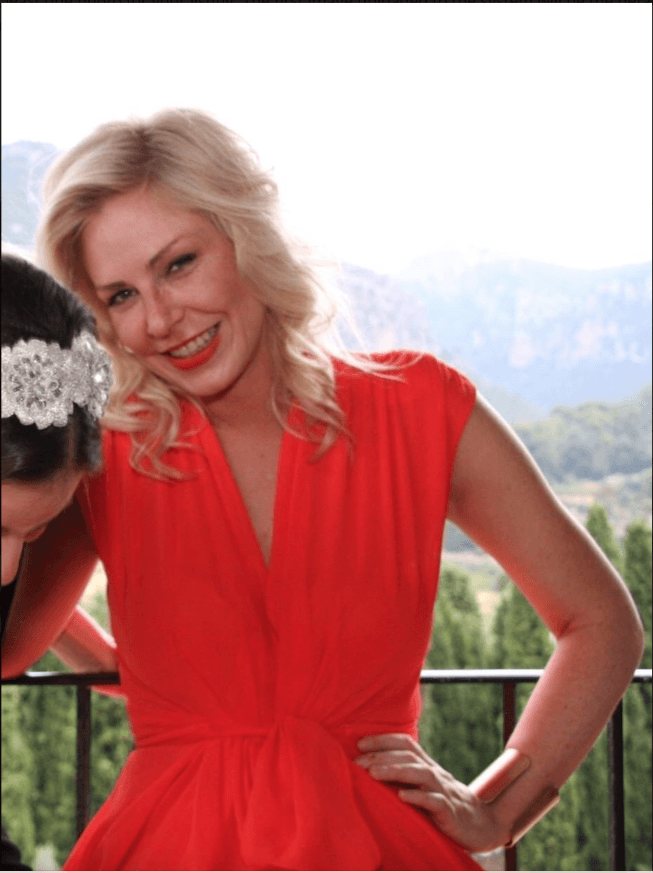 Carla Zampatti Waterfall Dress Red Size 6 photo 4