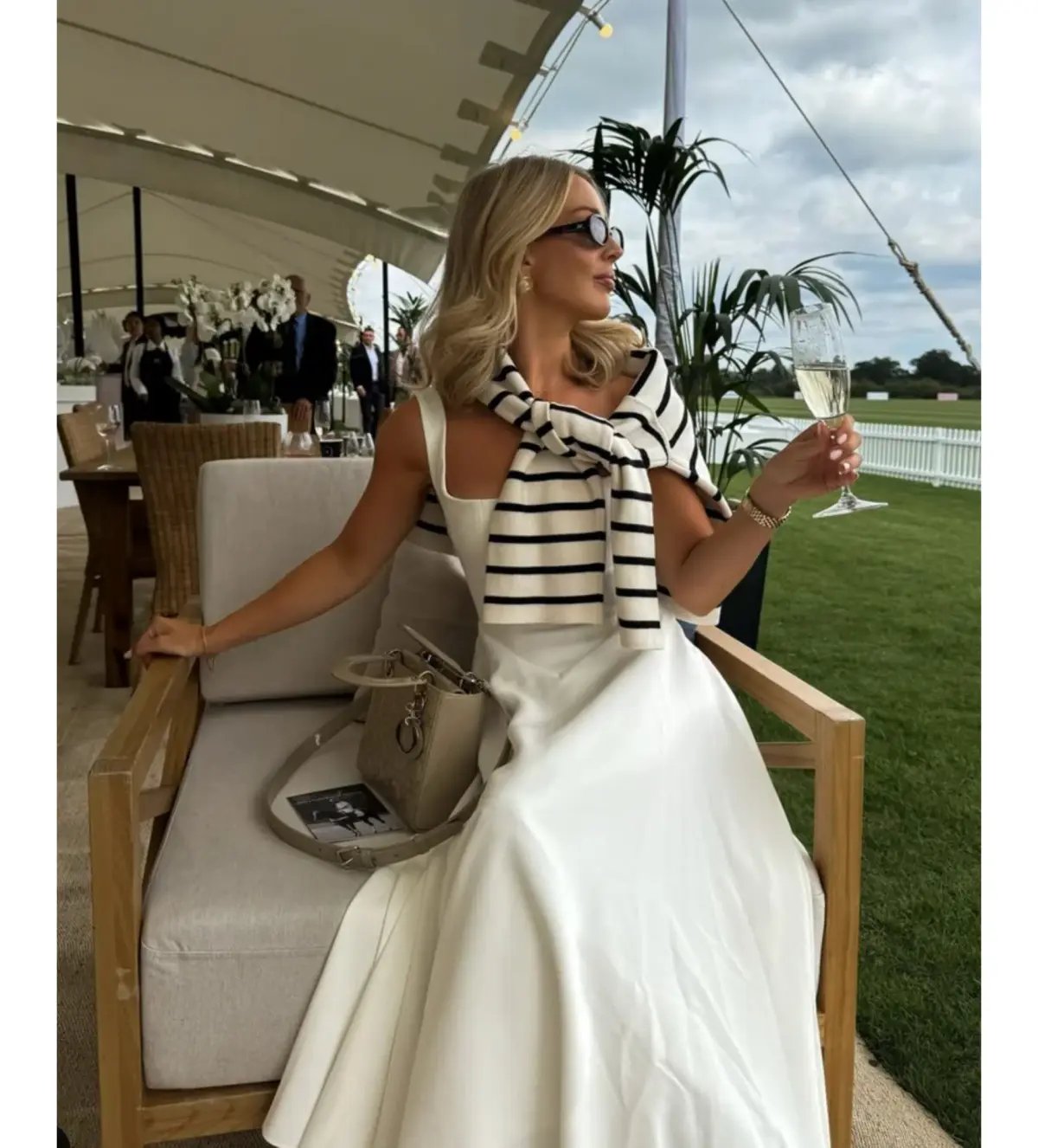 Odd Muse Ultimate Muse High Waist Square Neck Midi Dress White Size AU 10 photo 8