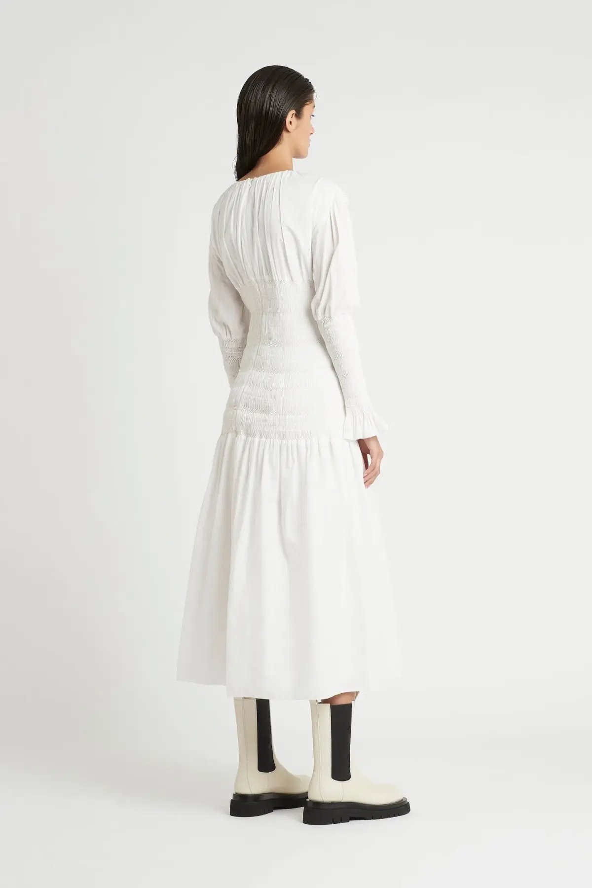 Sir The Label Cecil Long Sleeve Midi Dress White Size 0/Au 6 photo 3