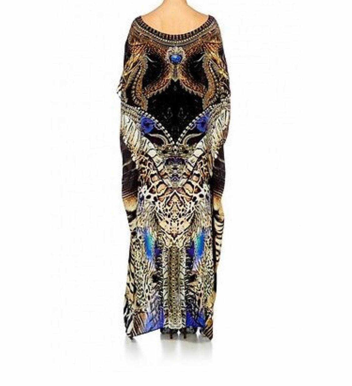 Camilla Franks Silk Dragon Lady Round Neck Dress Print Size 8 photo 2