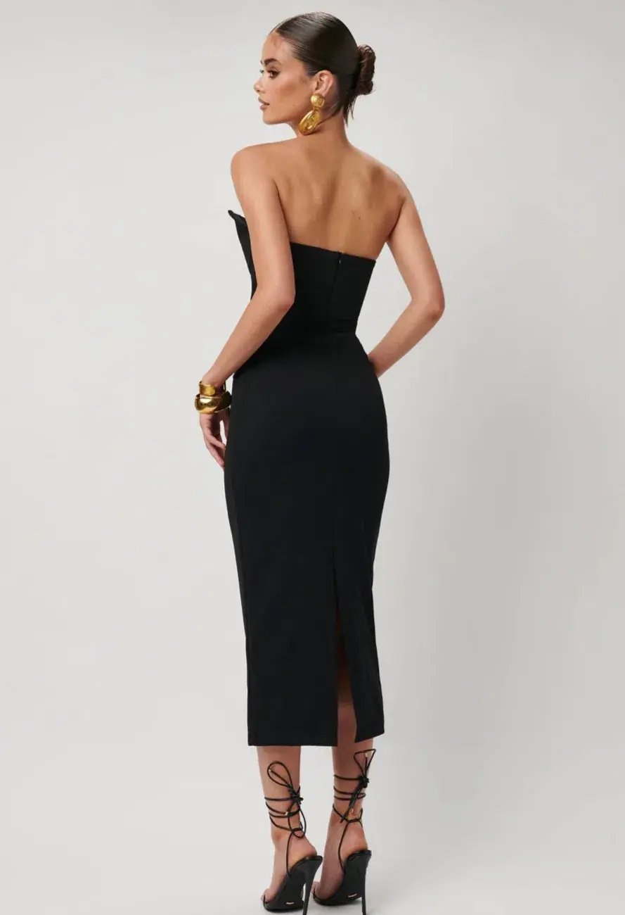 Effie Kats Danna Midi Dress Black Size S / AU 8 photo 4