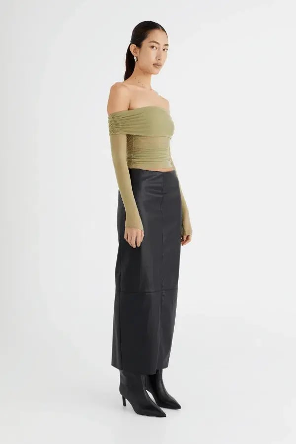 Benni Yasmin Off Shoulder Top in Pistachio Green Size S / AU 8 photo 2