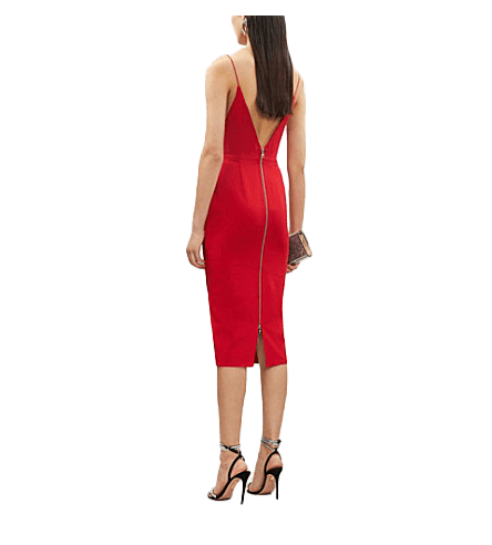 Alex Perry – Mercer Stretch-ponté Bodycon Midi Dress In Red photo 2