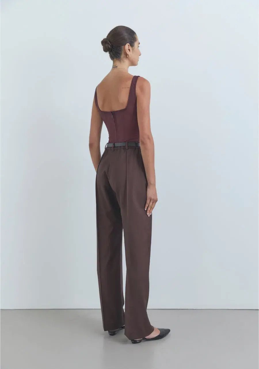 Viktoria and Woods Theta Bustier Corset Top in Oxblood Deep Burgundy Size 1 /AU 8 photo 4