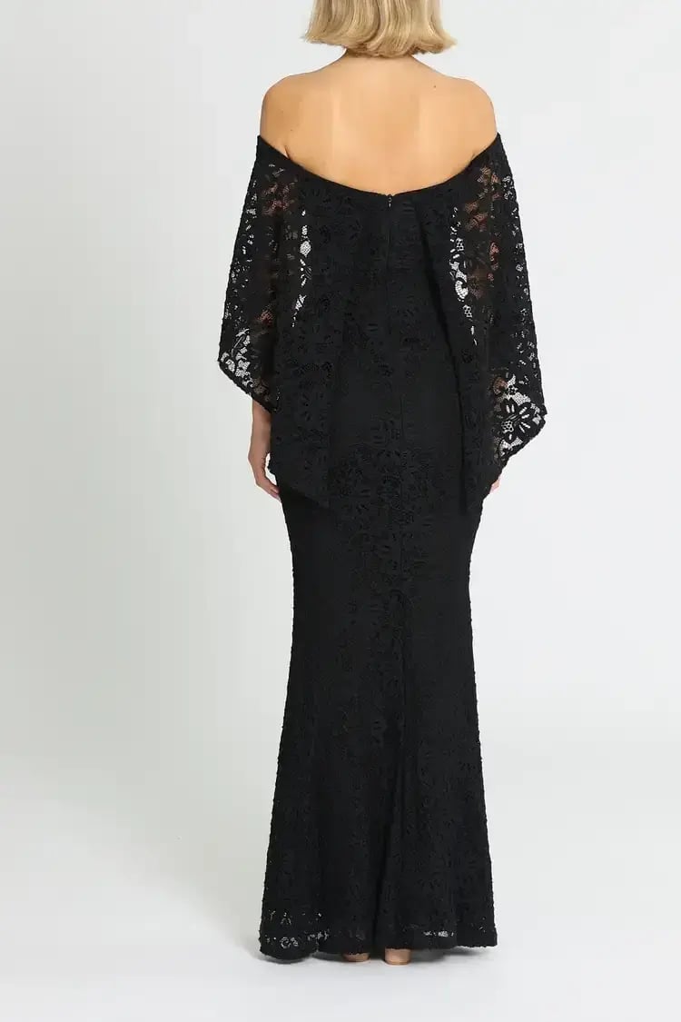 Pasduchas Flourish Gown Black Size 8 photo 4