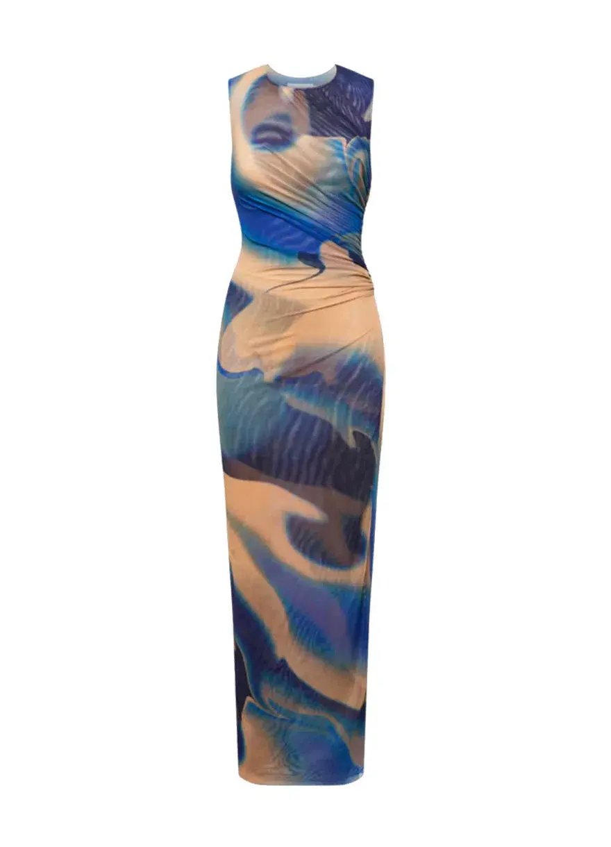 Scanlan Theodore Italian Watercolour Print Dress Blue Size 8 / S photo 5