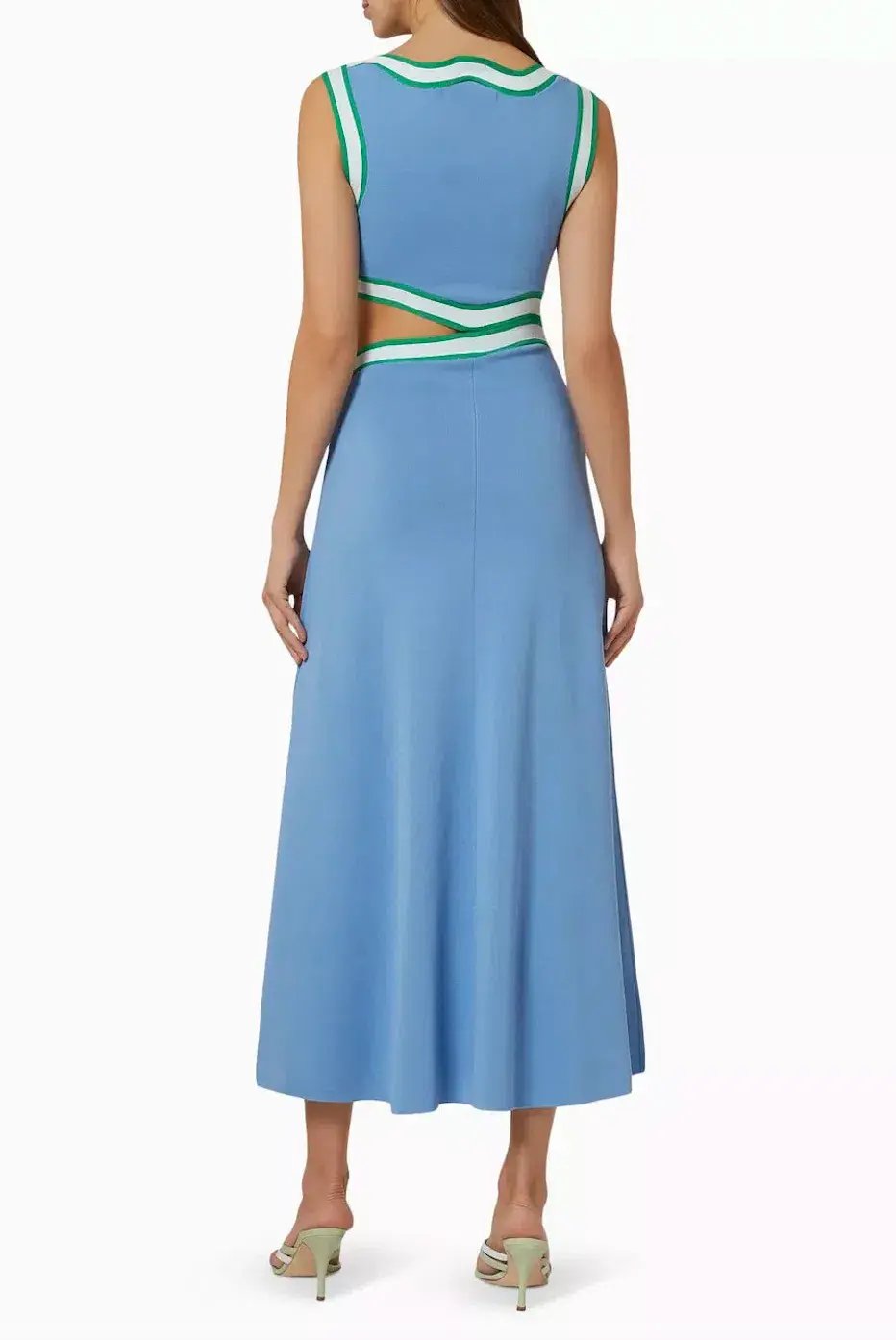 Rachel Gilbert Elias Midi Dress Blue Size M / Aus 10 photo 2