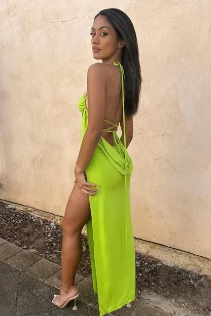 Melani The Label Marlo Gown in Green Size 6 photo 7