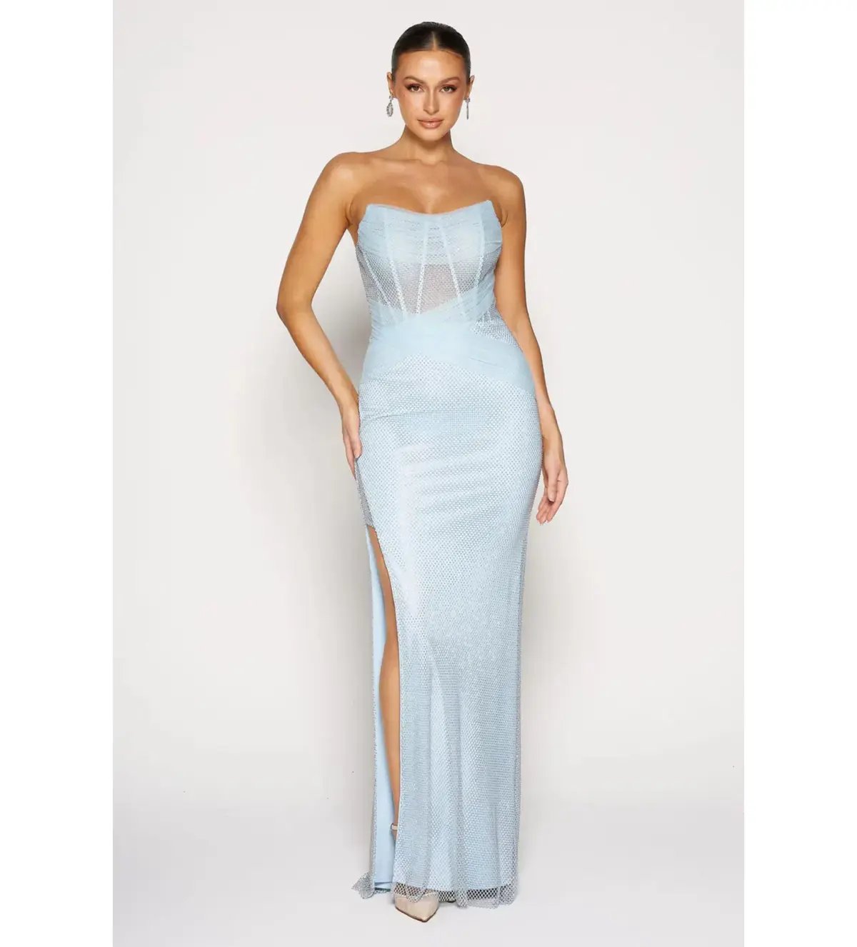 Tania Olsen Alma Formal Gown Pale Blue Size 4 photo 2
