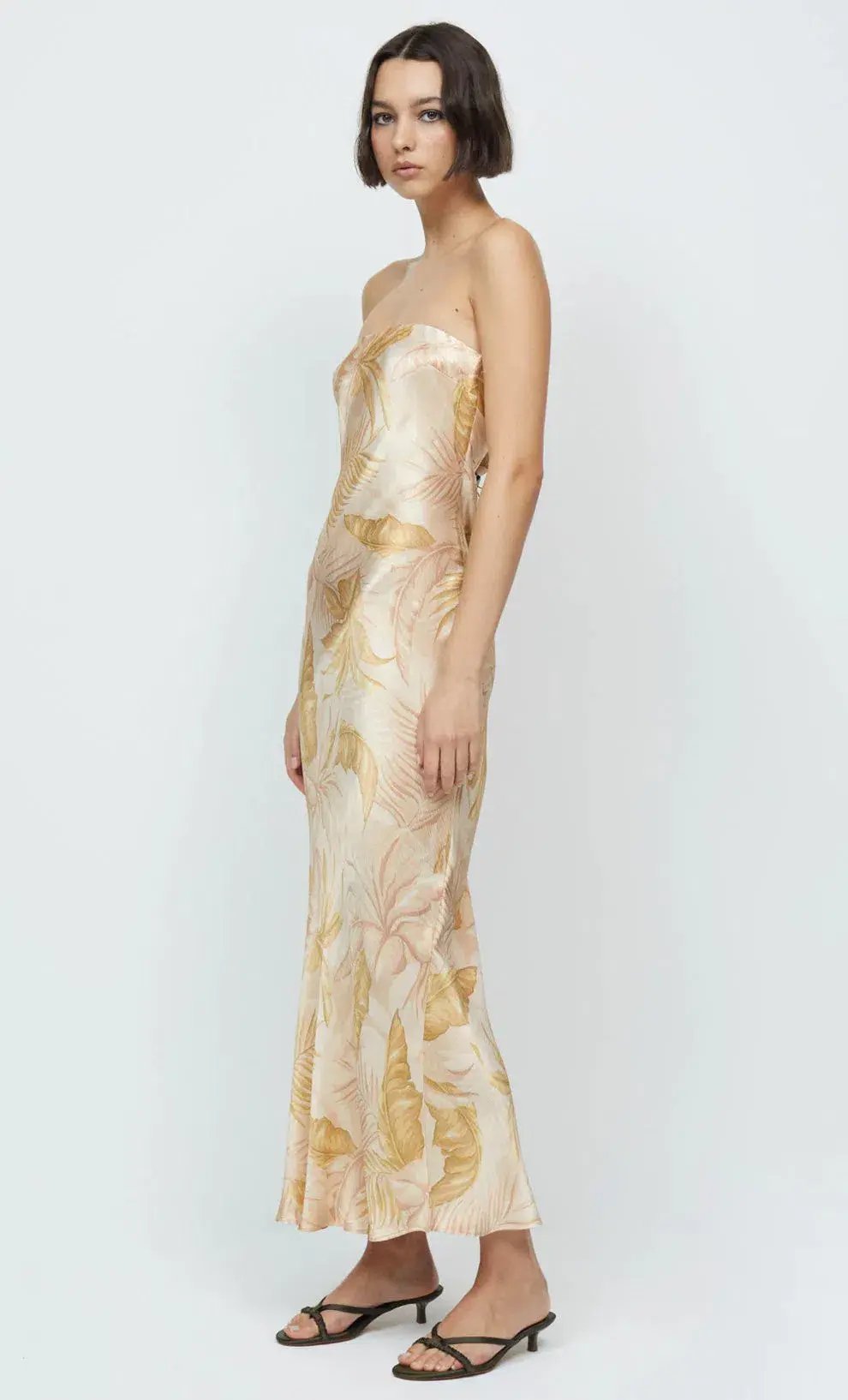 Bec & Bridge Dusty Strapless Maxi Dress Print Size 10 photo 3