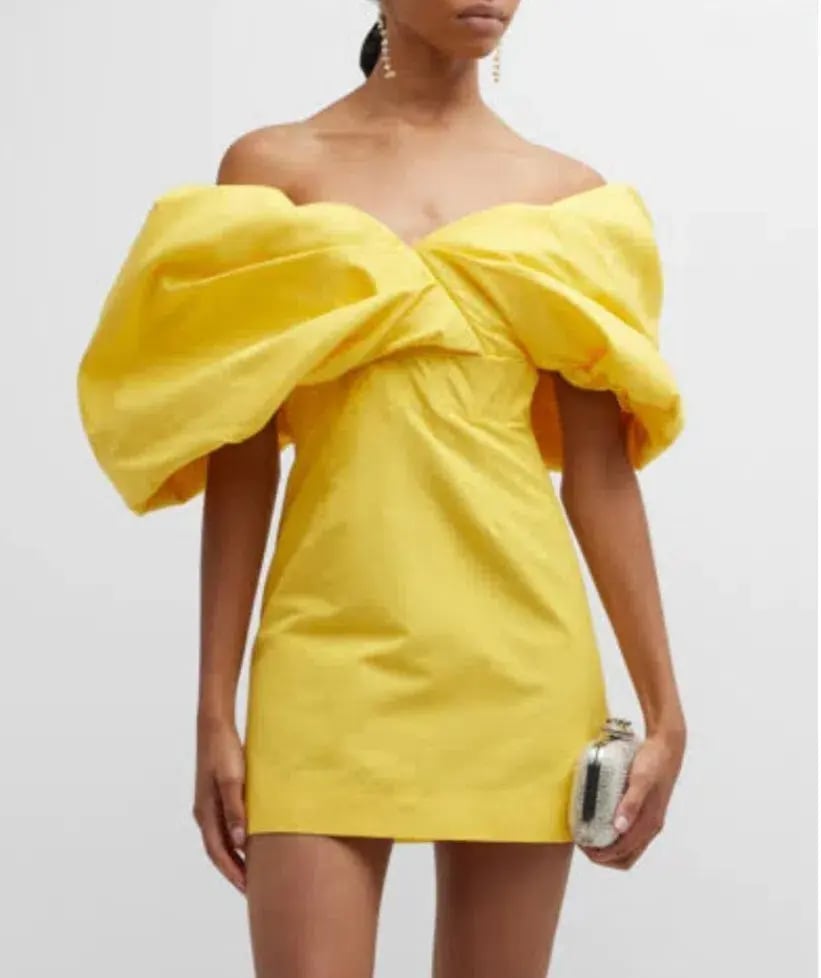 Rachel Gilbert Xavier Mini Yellow Size AU 12 photo 2
