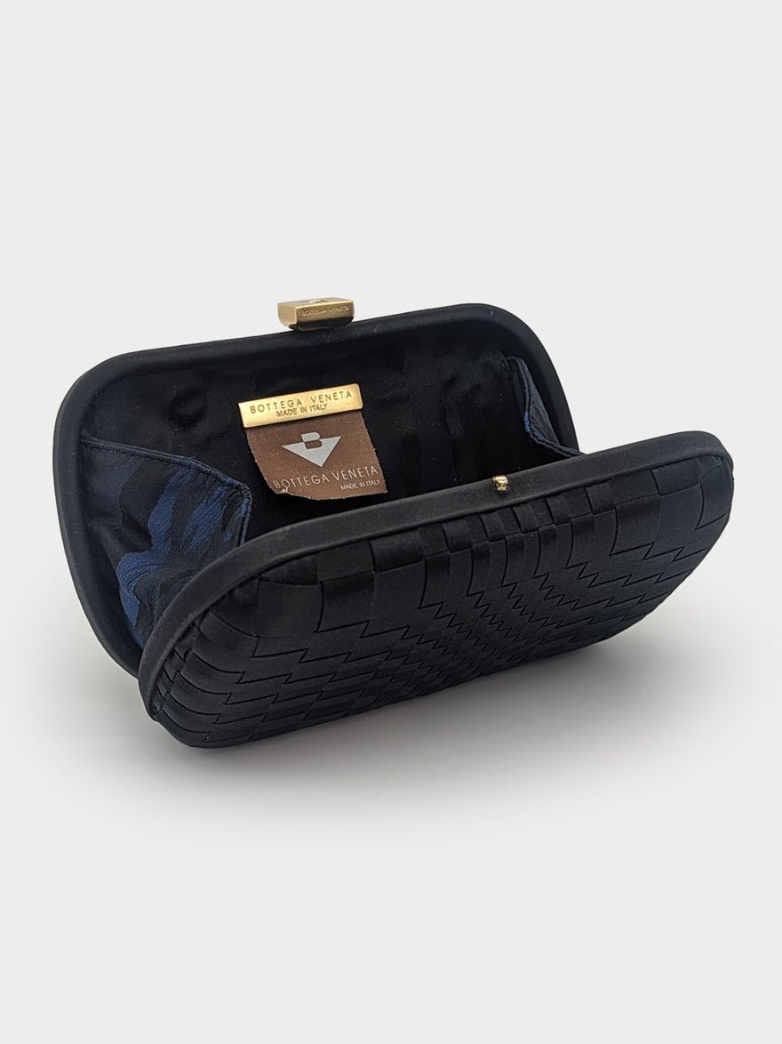 Bottega Veneta Intrecciato Satin Box Clutch photo 2