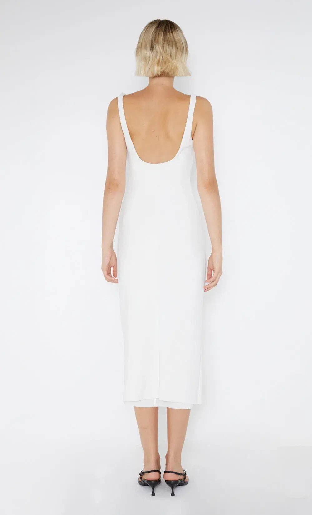 Bec & Bridge Be Mine Square Neck Midi Dress Ivory Size 10 photo 3