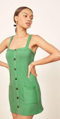 Reformation Kenny Dress Green Size AU 8 photo 5