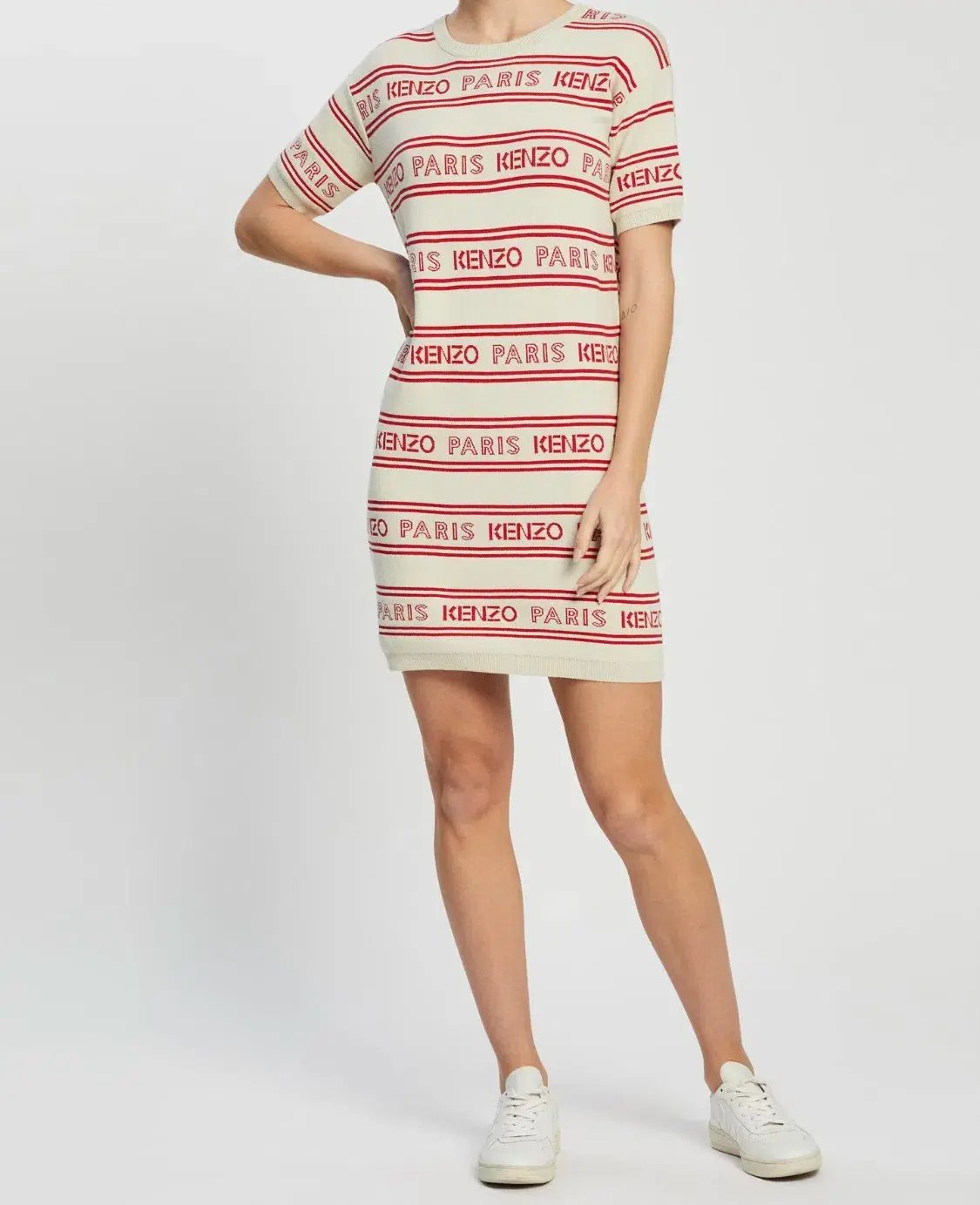 Kenzo Jacquard Mini Dress Off White Size S / AU 8 photo 4