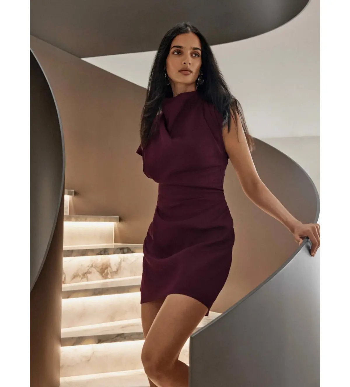 Sheike Paris Nights Mini Dress Burgundy Size AU 18 photo 2