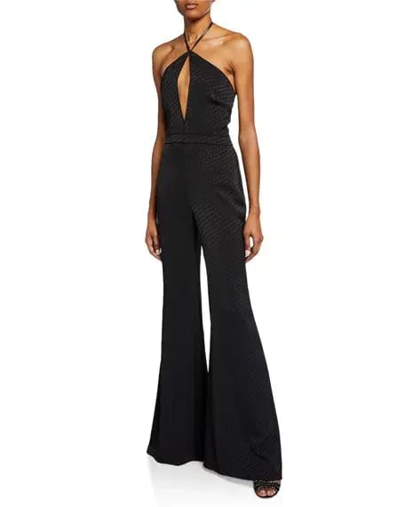 Alexis Naila Wide Leg Halter Jumpsuit Black Size 10 photo 4