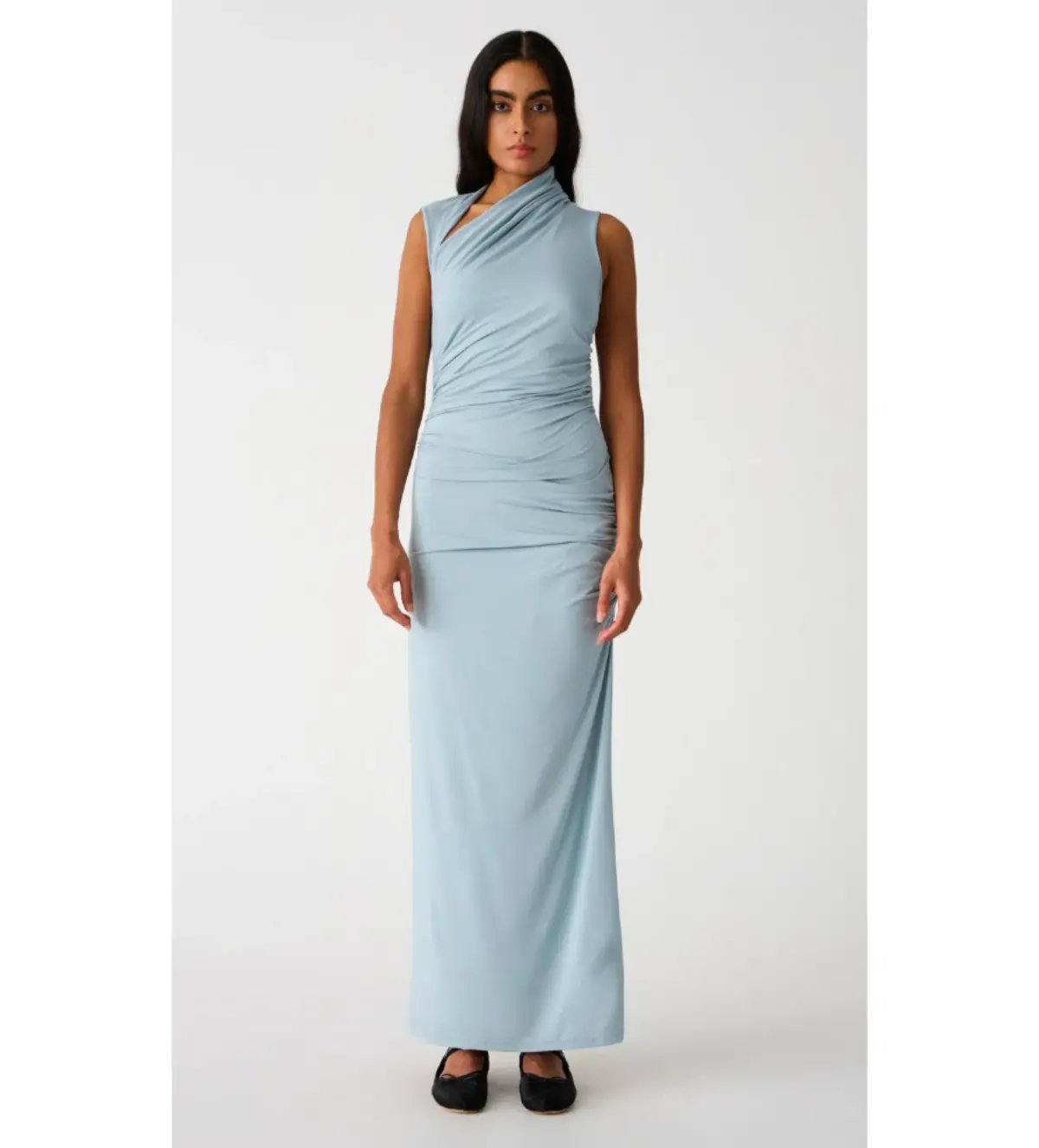 Misha Albie Jersey Maxi Dress  Seafoam Blue Size 8 photo 3