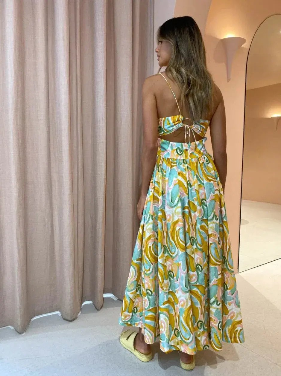 Steele Allegro Jasmine Midi Dress Print Size Large photo 2