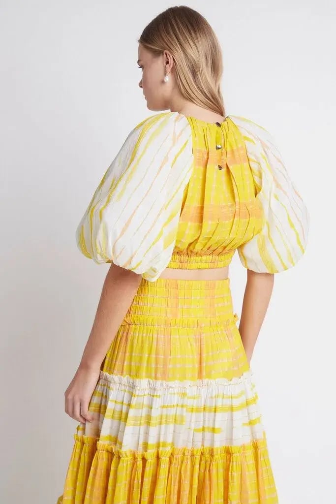 Aje Wilderness Cropped Top Yellow Multi Size 8 photo 2