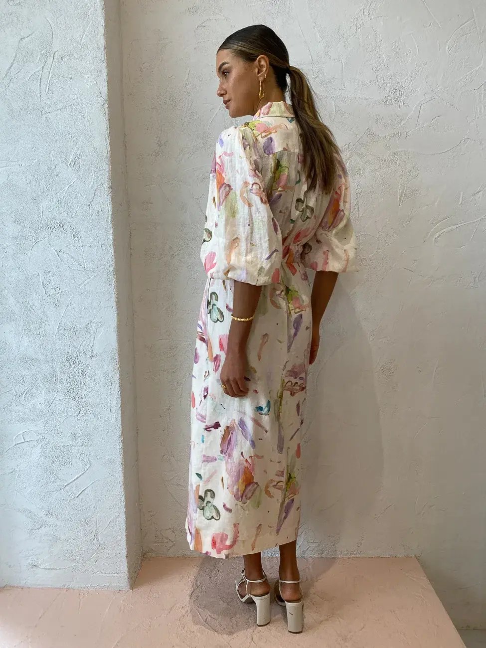 Alemais Annie Shirt Dress in Rose Print Size 14 photo 6