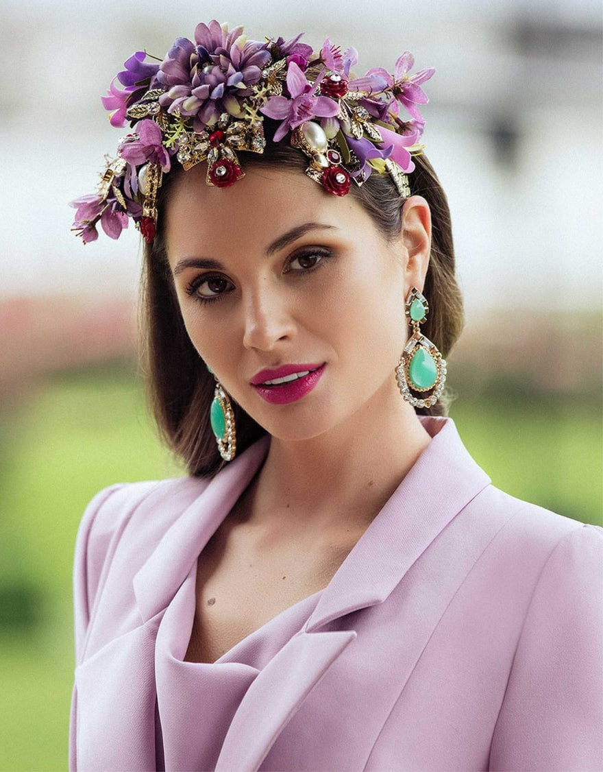 Morgan & Taylor Violet Headpiece, Lilacs photo 2