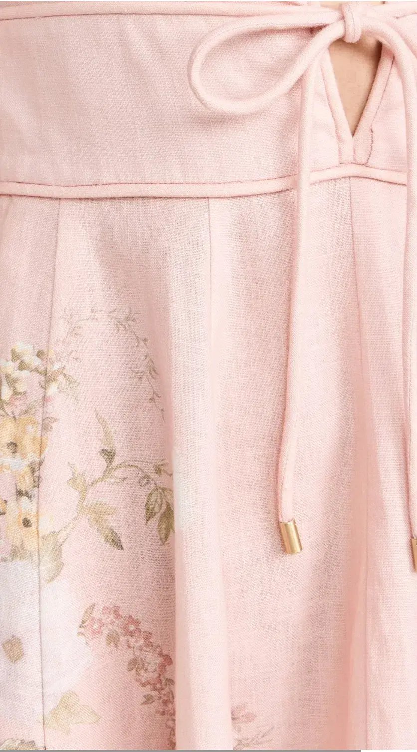 Zimmermann Waverly Plunge Midi Dress Pink Floral Size 2 (AU 12) photo 6