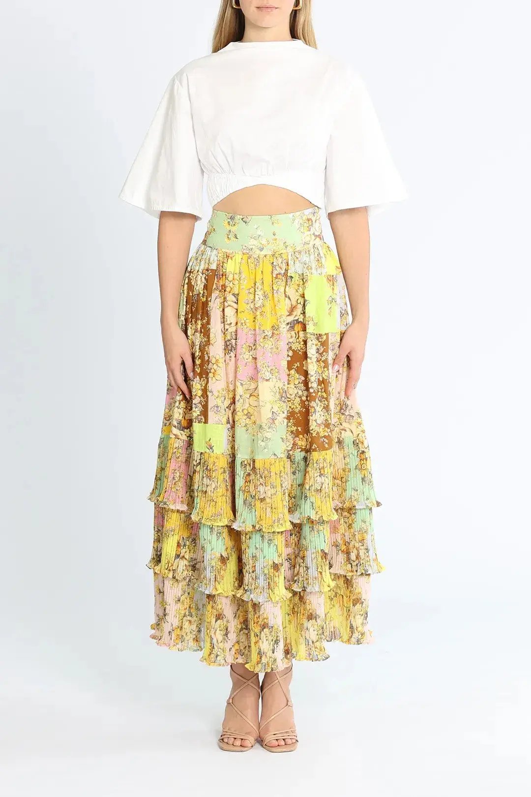 Alemais Matilde Pleat Skirt Multi Size 10 photo 2