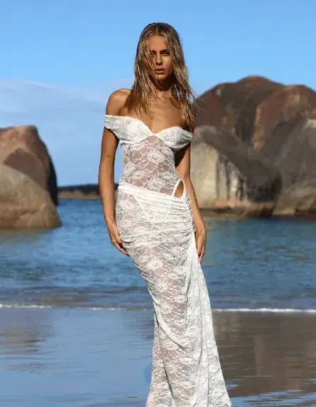 Natalie Rolt Aubrey Dress White Size 8 photo 5