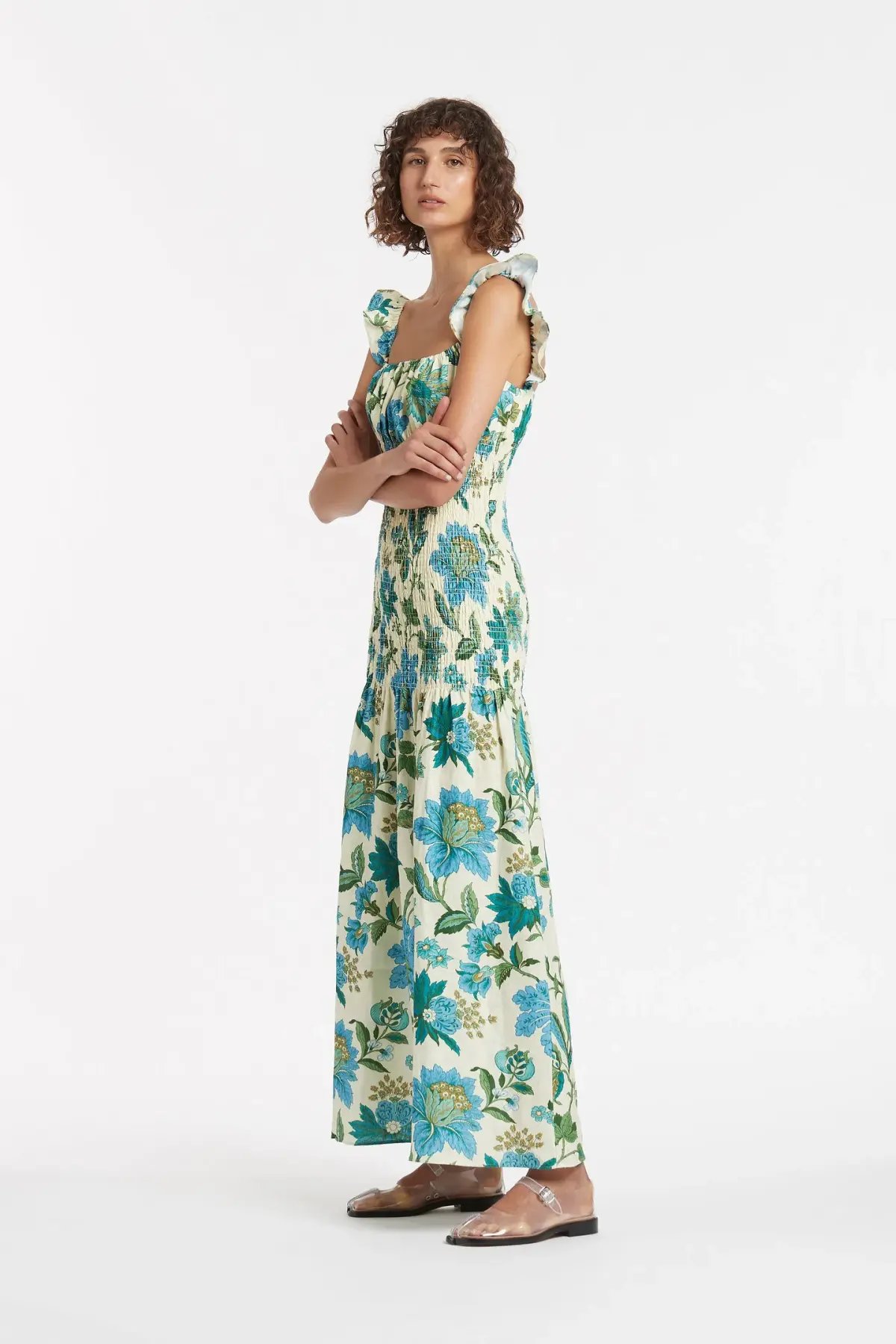 Sir the Label Alexandre Ruched Midi Dress Print Size 6 photo 4