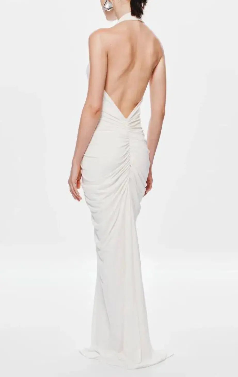 Misha The Venus Gathered Cupro Dress Ivory  Size Xs/Au 6 photo 6