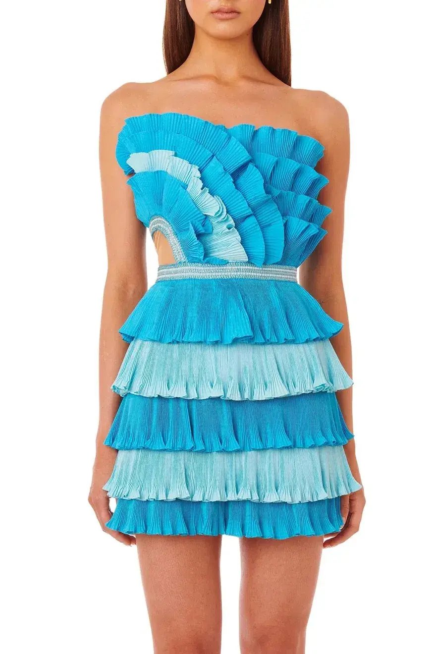 Eliya the Label Josephine Mini Dress Blue Size XS/Au 6 photo 2
