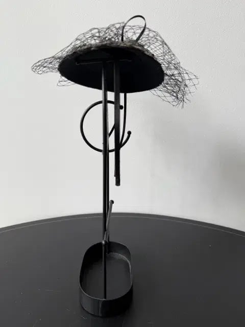 Mimco Sequined Headpiece with Veil Black One Size photo 2