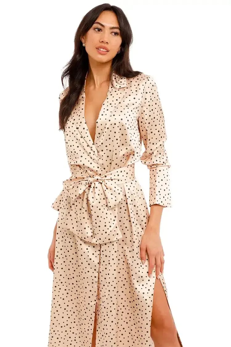 Significant Other Amara Dress in Cream Black Polka Size 10 photo 5