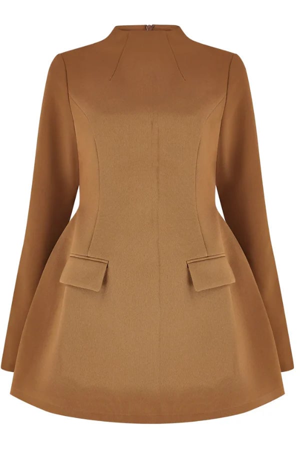 ODD MUSE THE ULTIMATE MUSE SPLIT SLEEVE MINI DRESS - OLIVE photo 5