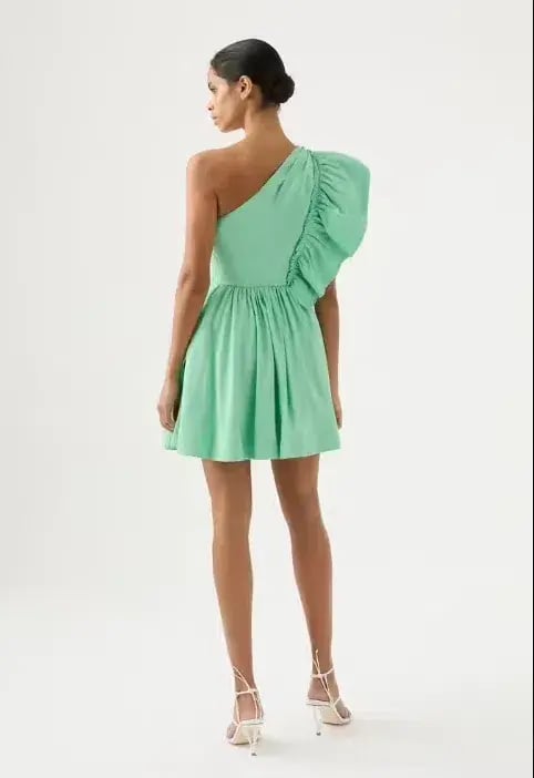 AJE Bonjour Assymetric Mini Dress Green Size AU 8 photo 3