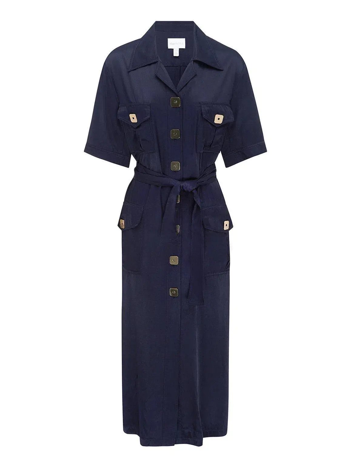 ALICE MCCALL NAVY PALOMA MIDI DRESS - SIZE 6 AU/2 US (RRP $425) photo 5