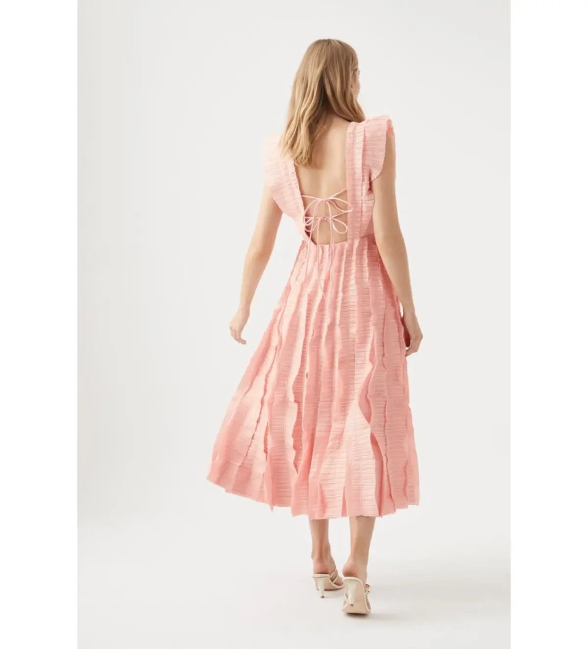 Aje Hybrid Midi Dress in Rose Pink Size 10 photo 2