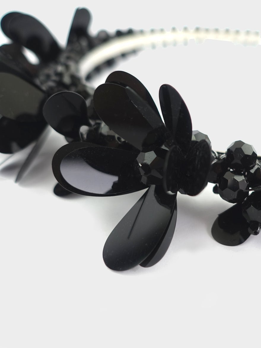 Simone Rocha Black Sequin Headband photo 4
