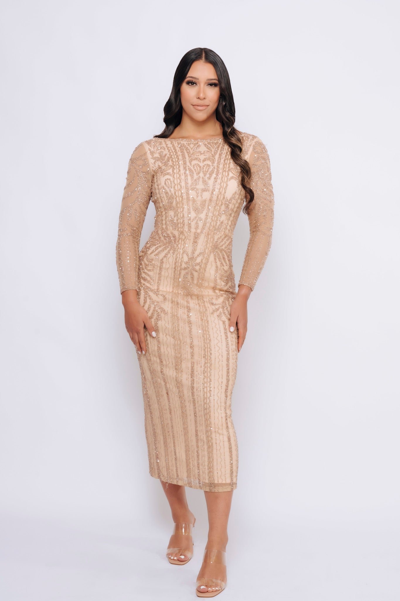 DIANA FITTED SLEEVE BY MY SECRET WARDROBE ROSE GOLD photo 4