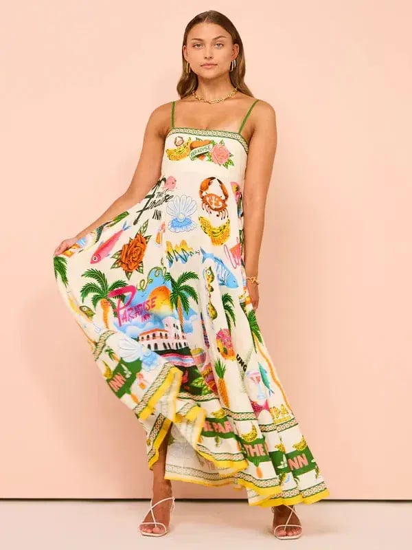 Alemais Paradiso Midi Sundress Multi Size 8 photo 7