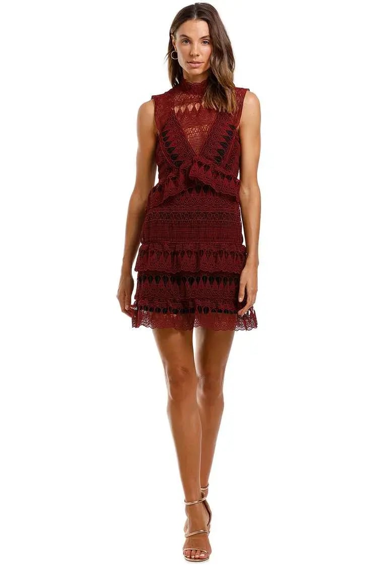 Hansen & Gretel Clara Maxi Dress Samba Red Size 6 photo 5
