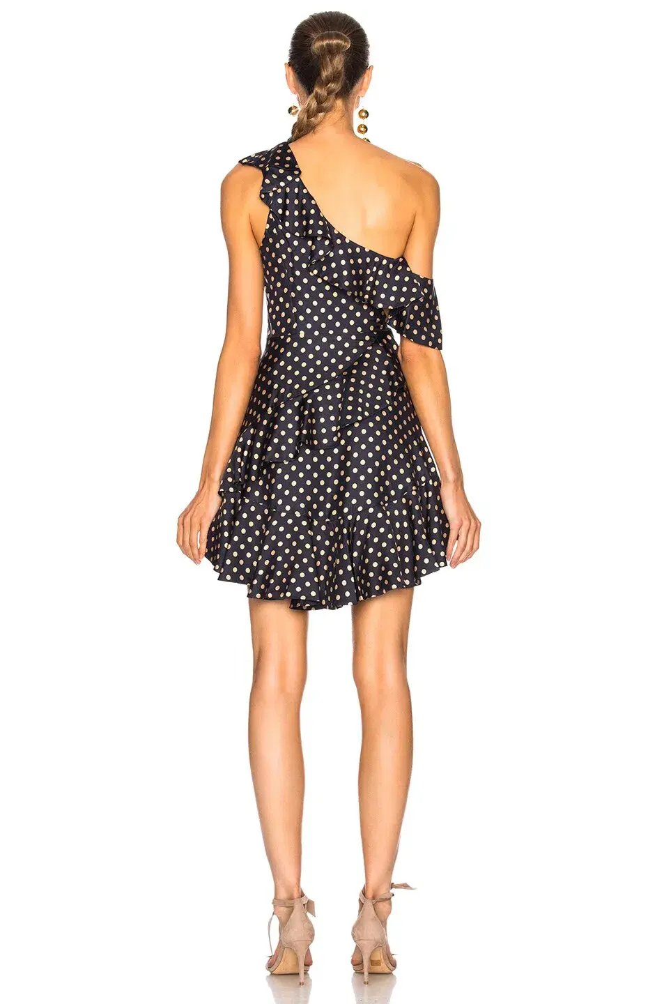 Zimmermann Rife Flounce Mini Dress Navy/Mustard Print Size 6 photo 3