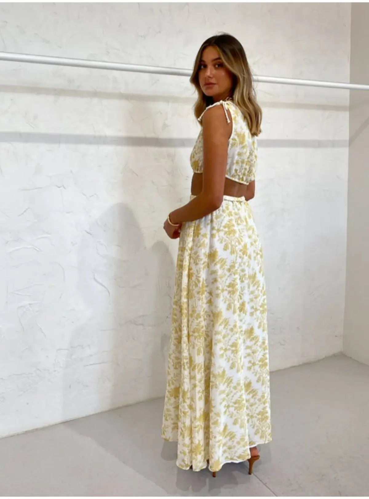 Sir the Label Clementine Gathered Bustier and Maxi Skirt in Ivory Clementine Size 3 / AU 12 photo 3
