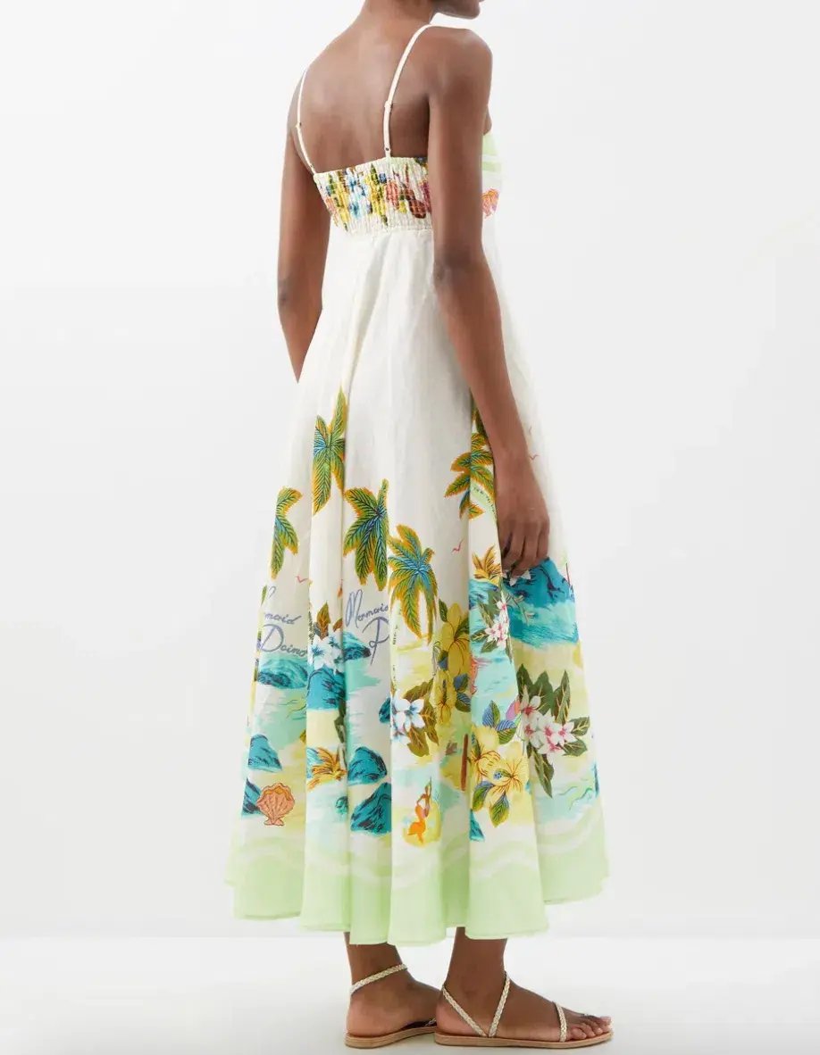 Alemais Mermaid Point Sundress Print Size AU 6 photo 3