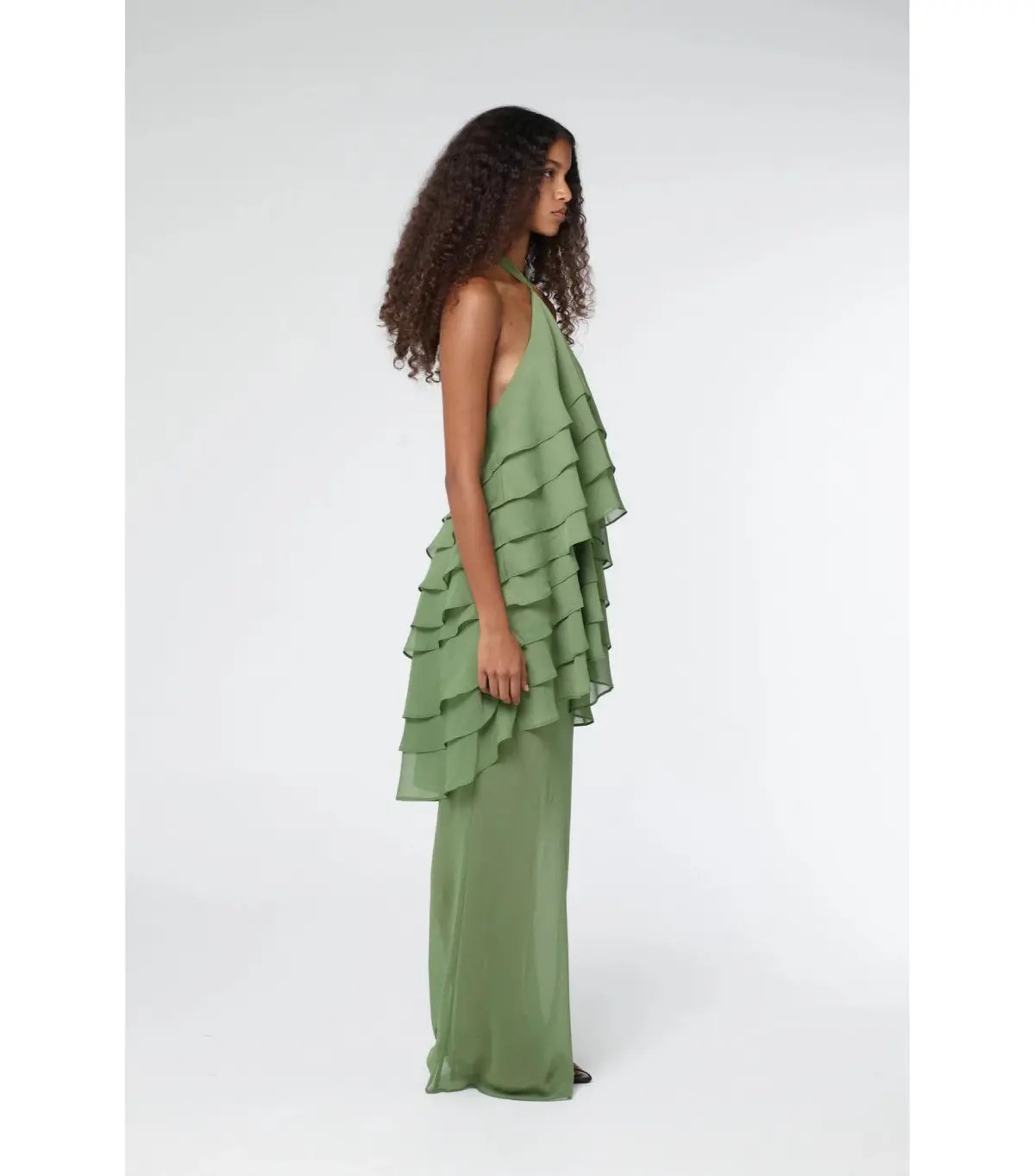 Third Form Gaia Tiered Maxi Dress in Juniper Size AU 8 photo 3
