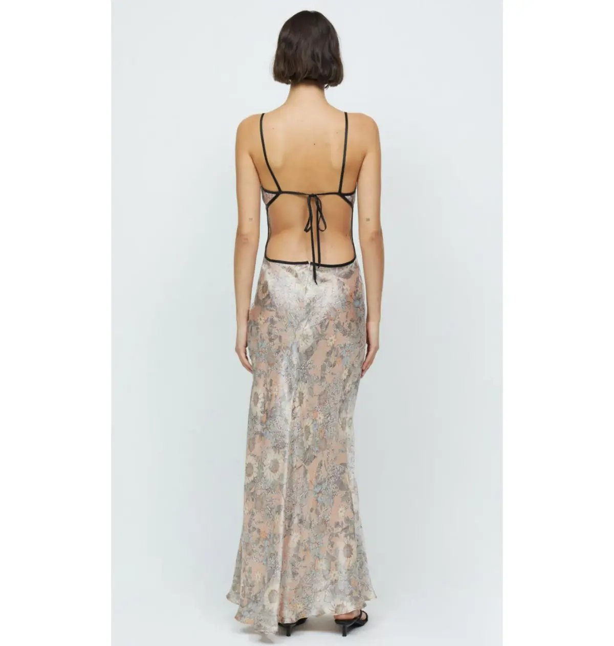 Bec & Bridge Nina Keyhole Maxi Dress Blush Jacquard Size AU 10 photo 3
