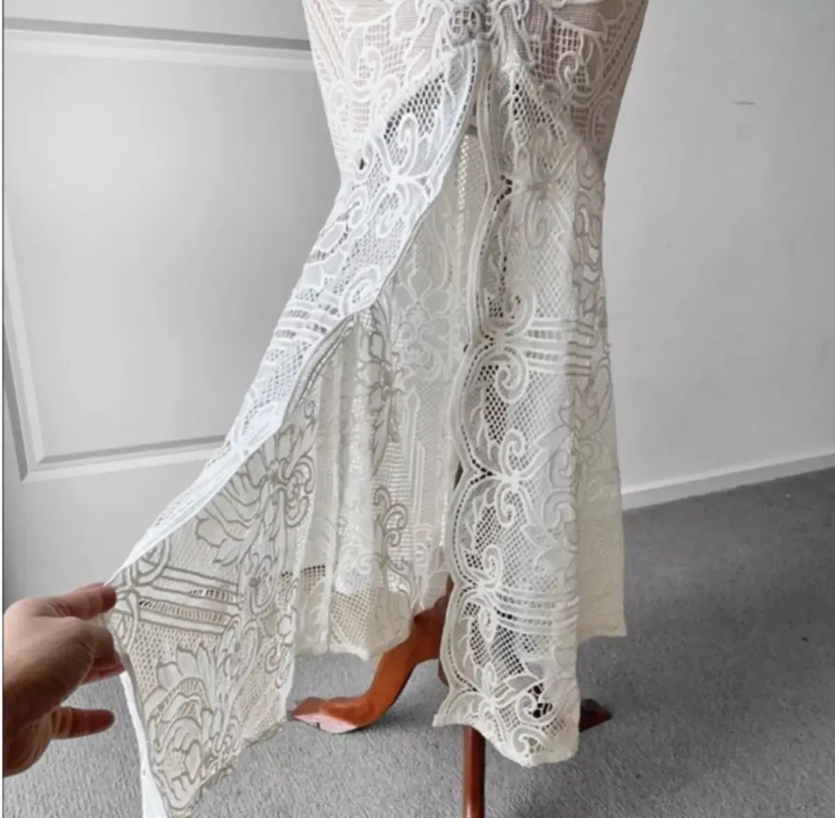 Sheike Lunar Lace Maxi Ivory Size 16 photo 3