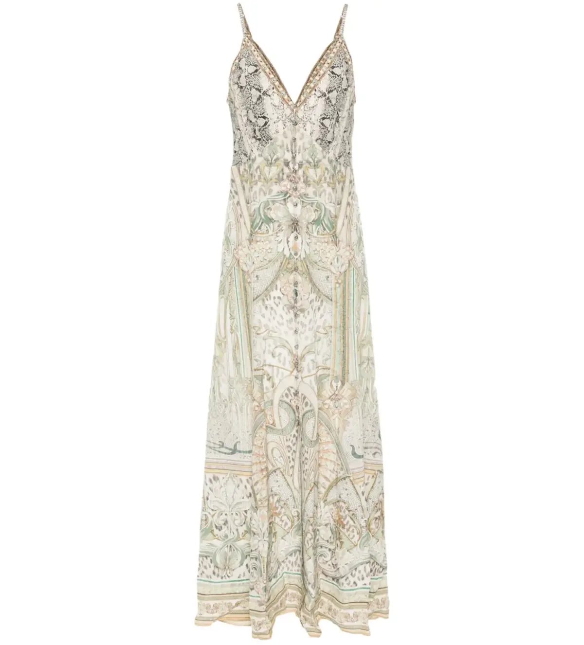 Camilla Tower Tales-print Dress	Ivory Size XXL/Au 16 photo 2